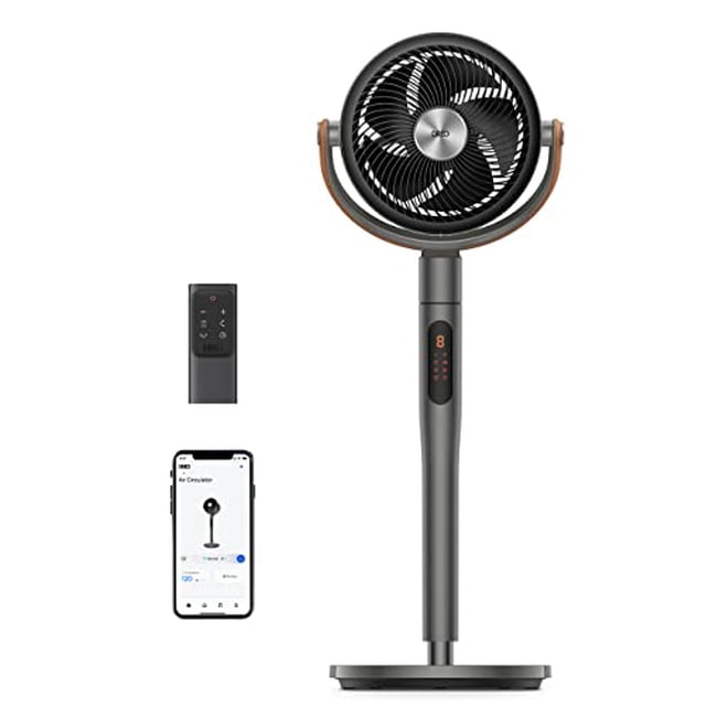 Dreo Smart Fan For Bedroom, Pedestal Fan With Wifi/Voice Control, Works With Alexa/Google, 105