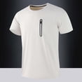 thumbnail image 2 of BUWTTED Tshirts Shirts for Men with Hide Zipper Pocket Outdoor Performance Athletic Top Breathable Short Sleeve Summer Lightweight Gray Shirt XXL, 2 of 6