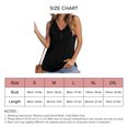 thumbnail image 5 of Camiseta sin mangas para mujer con botones y cuello en V, color puro, chaleco sin mangas de verano que combina fácilmente, 5 of 5