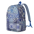 thumbnail image 2 of Ladies Bohemian Print Backpack, Stylish Vintage Zipper Bag with Front Pocket, Lightweight Rucksack for School, University, Work, Travel, Perfect Gift, 2 of 5