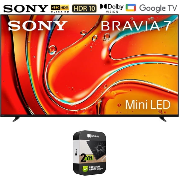 Sony BRAVIA 7 K65XR70 65 inch 4K HDR Smart QLED Mini-LED TV (2024 Model) Bundle with 2 Year Extended Warranty