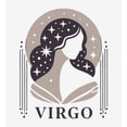thumbnail image 2 of Virgo Zodiac Sign Adult White Long Sleeve Hoodie-Medium, 2 of 6