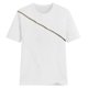 thumbnail image 3 of Blusa de manga corta con cuello redondo de color sólido con cremallera de verano de moda informal para mujer Pompotops  hkajfhjk469270, 3 of 5