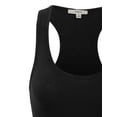 thumbnail image 4 of KOGMO Womens Cotton Racer Back Tank Bodysuit with Snap Button (S-XL), 4 of 7