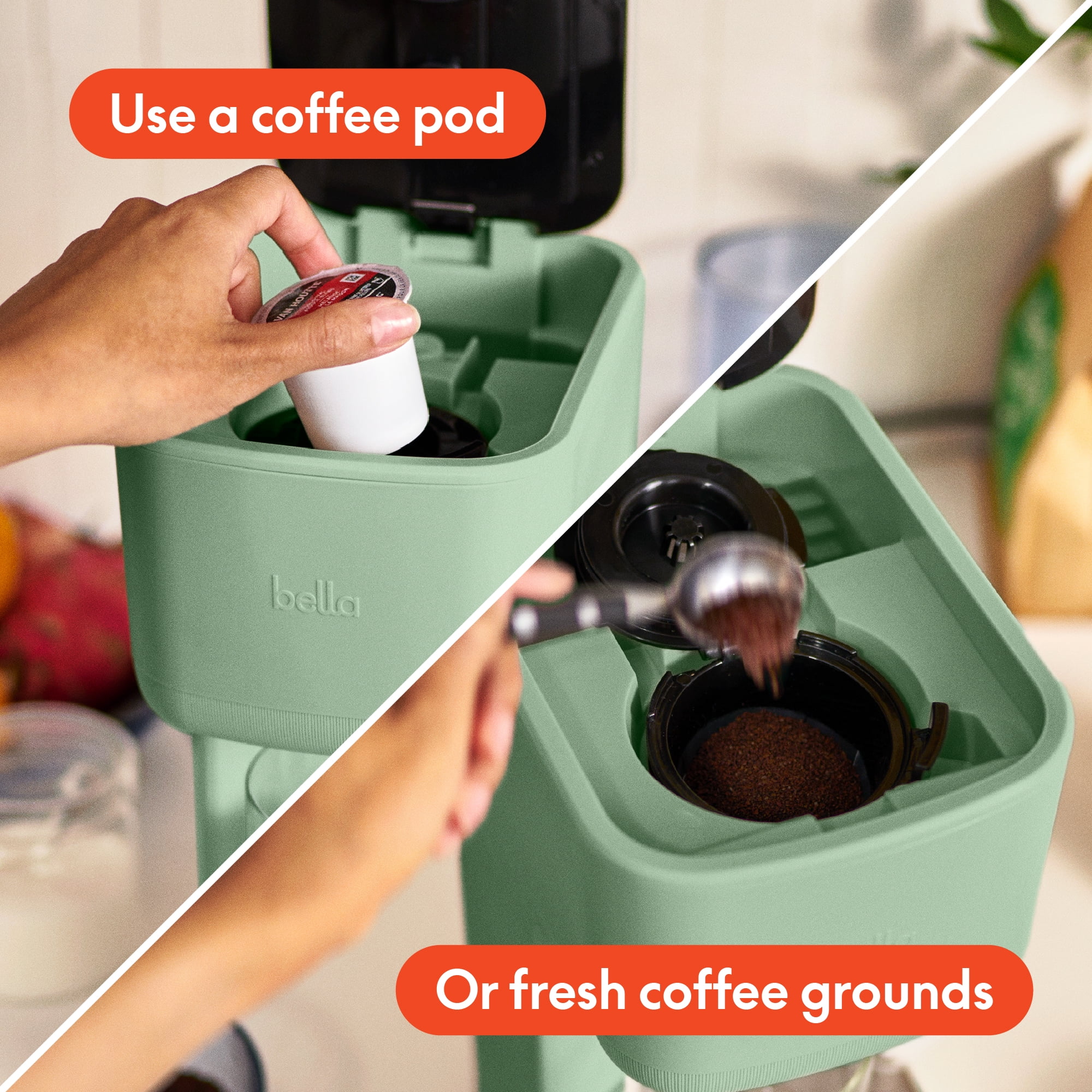 bella Single-Serve Coffee Maker, Seaglass