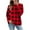 Red, variant on Womens Long Sleeve Tops Loose Fit Plaid Checkered Sweatshirt Lightweight Casual Crewneck Christmas Fall Clothes (XL, Orange)