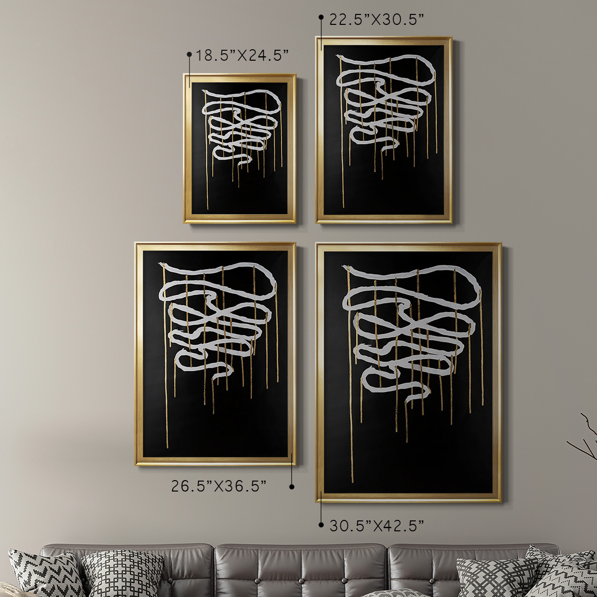 Weeping Ribbon II Premium Framed Print, in Gold, Black, or Silver - Ready to Hang