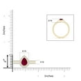 thumbnail image 4 of ANGARA Natural Pear Ruby and Diamond Halo Split Shank Ring in 14K Yellow Gold for Women (Size-7x5mm) | July Birthstone, Birthday, Anniversary, Jewelry Gift for Women | Natural Ruby Ring, 4 of 9