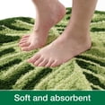 thumbnail image 4 of Frabe Cute Bathroom Rugs with Green Leaf Plant, Soft, Fluffy, Plush, Absorbent, Quick Dry, Non Slip, Machine Washable for Shower Floor, Bathroom, Bedroom,Kids Room, 23.5" x 31.5", Monstera, 4 of 13