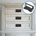 thumbnail image 4 of Recessed Pull Door Handle, 2 Pack Invisible Flush Pull Handle with Screws for Cabinet Door Toolbox Container Home, Black, 4 of 7