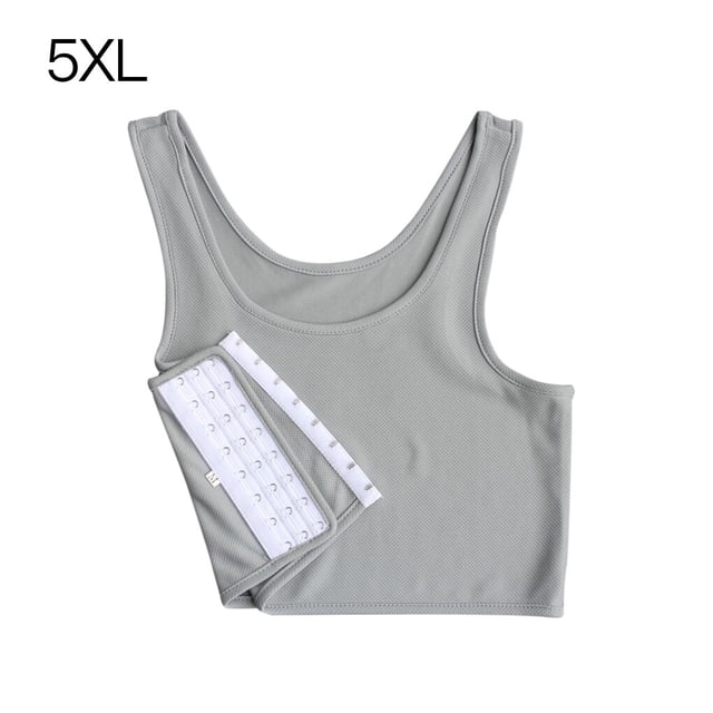 Guardurnaity Corsé para mujer y niña, ropa interior con hebilla, chaleco, camiseta interior con vendaje elástico, accesorio para correr, hacer Prendas para la parte del cuerpo Gris 5XL