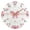 Gold, variant on Hand Painted Valentine Heart Bow Lines Round Wall Clock Silent Analog Battery Operated Gold Pointer Home Decor 9.84" Diameter