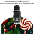 thumbnail image 4 of Square 2Pack PU Leather Christmas Candy Cruise Luggage Tag with Privacy Cover and Name ID Tag for Travel Handbags Backpacks Luggage Tags, 4 of 6