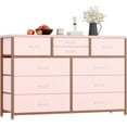 thumbnail image 7 of GAOMON Dresser for Bedroom, TV Stand for 55” TV, Entertainment Center Chest with 10 Drawers, Storage Organizer Unit for Bedroom, Living Room, Closet, Entryway, Hallway,Pink, 7 of 7