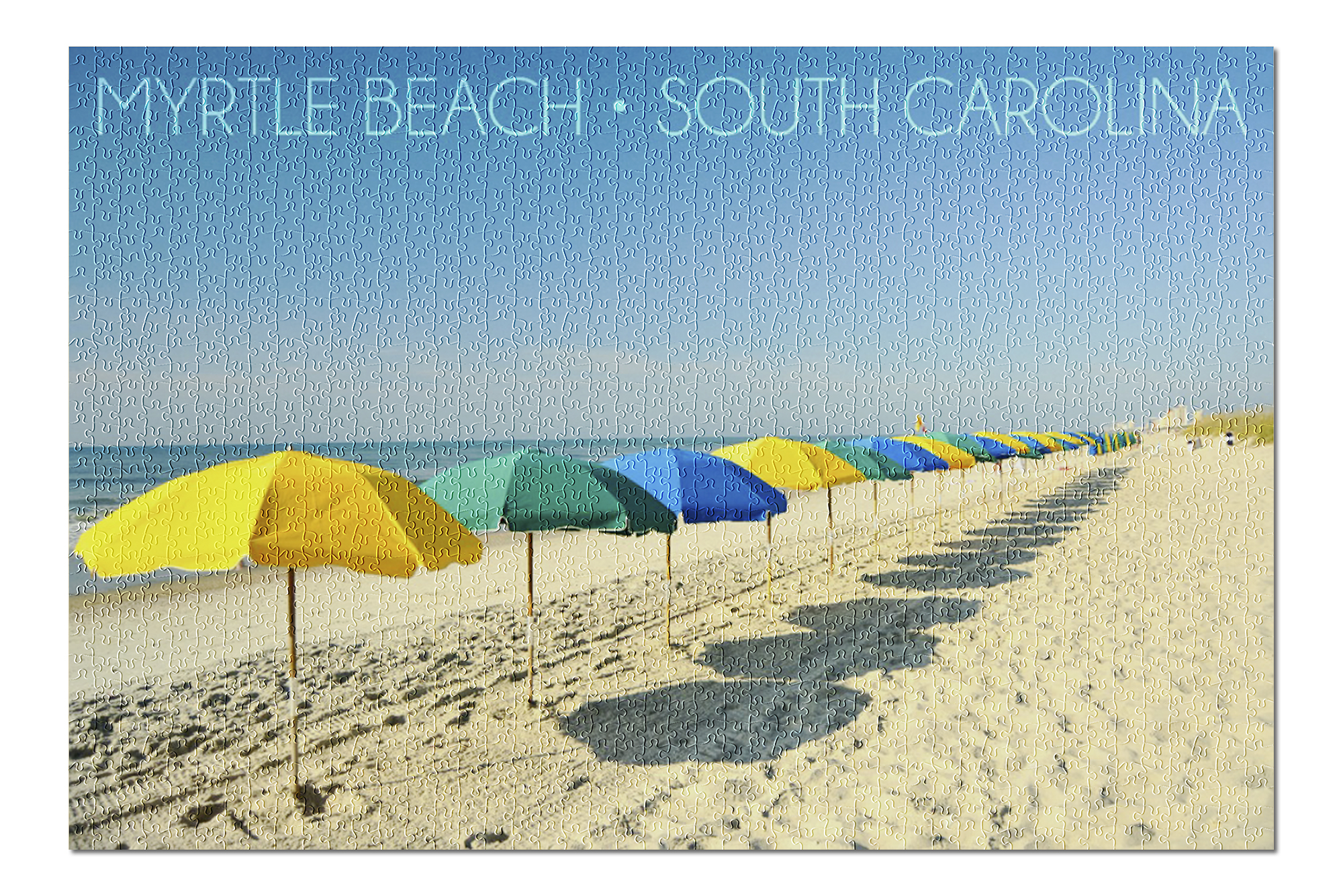 Myrtle Beach, South Carolina Beach Umbrellas (20x30 Premium 1000