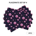 thumbnail image 3 of Placemats Set of 4 / 6, Pink Planets And Stars Placemats for Dining Table Indoor/Outdoors Heat Resistant Washable Placemats 18" x 12", 3 of 8