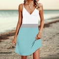 thumbnail image 2 of Bovxnpu Summer Dresses for Women, Sleeveless Mini Dress Sundresses Tank Dresses, Women Summer Casual Slim Suspender With Adjustable Buckle V-neck Jumpsuit Long Skirt, 2 of 7