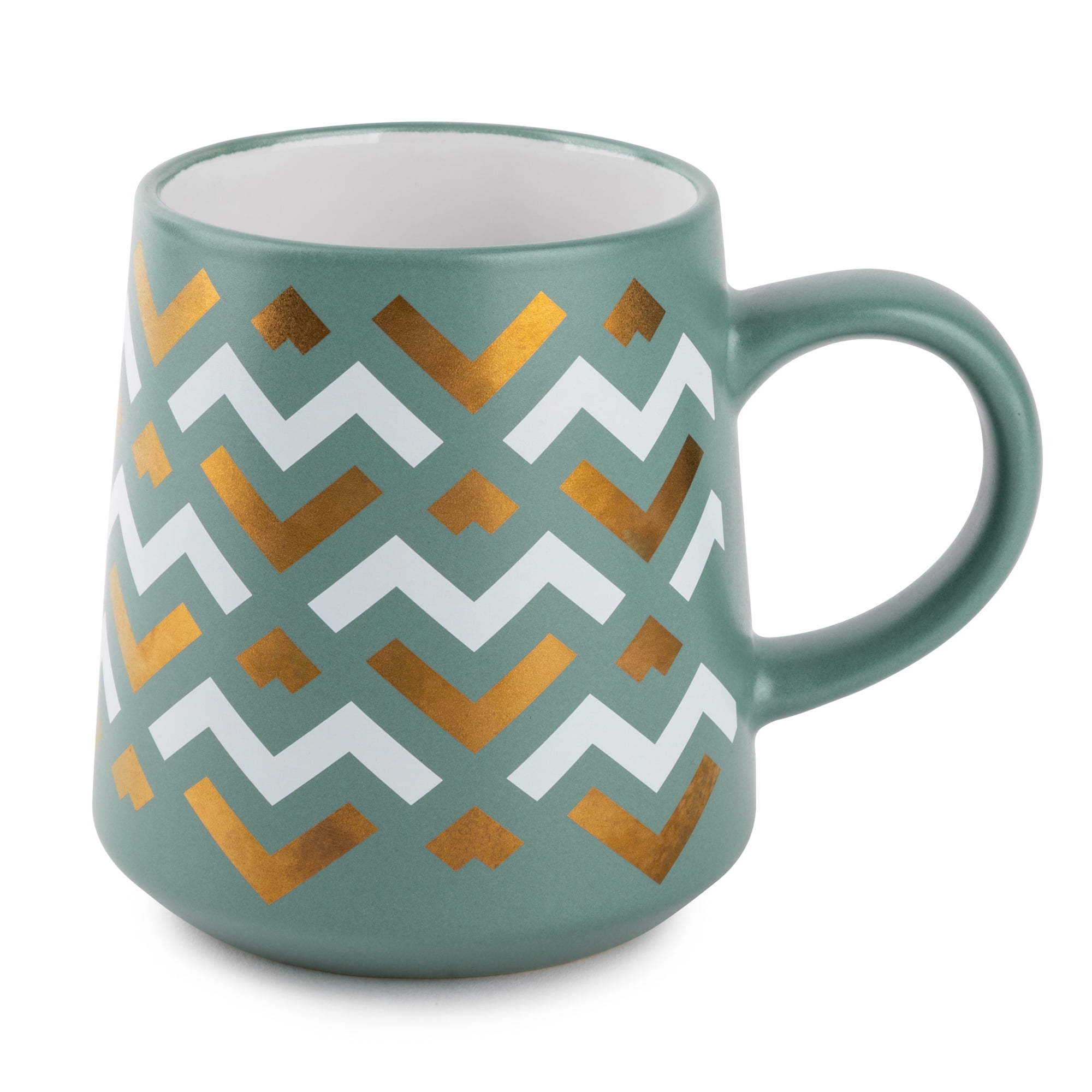 Thyme & Table Stoneware Coffee Mug, 16 fl oz, Green Stripe