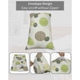 thumbnail image 6 of Abstract Geometric California King Pillow Case - Microfiber Bed Throw Pillow Covers, Farmhouse Vintage Polka Dot Green Decorative Lumbar Pillow Cover with Envelope Closure for Sofa/Travel 20"x40", 6 of 6