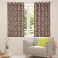 thumbnail image 2 of Manfei Damask Floral Black Out Curtains,Retro Baroque Flower Curtains Pack of 2 (42x63 Each),Brown Black Bedroom Curtains For Boys Kids,Microfiber Bedroom Decor, 2 of 6