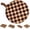 Checkered Round, variant on ANHXN This acacia wood checkered butcher block works as a kitchen chopping board and charcuterie serving tray for meat, fruit, bread and vegetables.