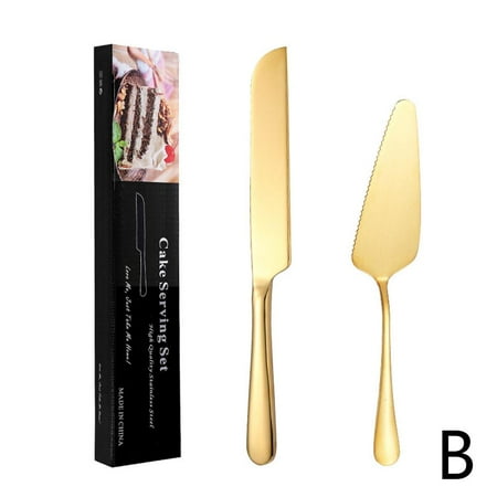 

GUANLI Wedding Cake Knife and Server Set Stainless Steel Cake Cutting Set for Wedding Holiday Thanksgiving Parties Q9D8
