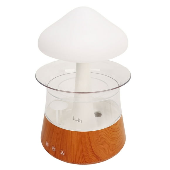Rain Humidifier Water Drip, Night Light Aromatherapy Essential Oil Diffuser With 7 Colors And Timing, Rain Drop Humidifier Mushroom For Sleeping Relaxing