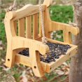 thumbnail image 2 of Asiento Columpio Comedero Para Pájaros Silla Columpio De Madera Comedero Para Pájaros Con Filtro De Cuerda Colgante Malla Decoración De Jardín Eigraketly PT000886-00, 2 of 7