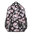 thumbnail image 3 of Skull and Butterfly Gothic Pattern Backpack for School, Cute School Bag with Adjustable Shoulder Straps and Padded Back, 16.9"x12.6"x5.9", 3 of 5