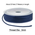 thumbnail image 2 of Unique Bargains 2 Packs Twisted Nylon Twine Thread Beading Cord 3mm 7M/23 Feet Extra Strong Braided Nylon String, Dark Blue, 2 of 6