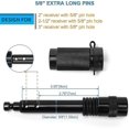 thumbnail image 2 of Trailer Hitch Lock Pin Set, 5/8" Extra Long Black Locking Hitch Pin, Heavy Duty SX, 2 of 5