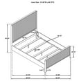 thumbnail image 3 of Pemberly Row Transitional Asian Hardwood Queen Panel Bed in Black, 3 of 7
