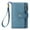 Blue, variant on SENDEFN Small Womens Wallet Leather Bifold Card Holder RFID Blocking with Zipper Coin Pocket