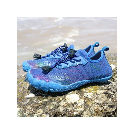 

Gomelly Kids Water Sport Shoes Quick Dry Beach Shoe Swim Aqua Socks Anti-Slip Sneakers Children Girls Boys Royal Blue 4.5