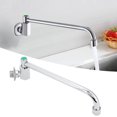 thumbnail image 3 of Spptty Kitchen Faucet,Semi‑Automatic Faucet,Copper Alloy Silver Wall‑Mounted 360 Degree Rotating Faucet Semi‑Automatic Kitchen Water Tap, 3 of 8