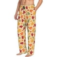thumbnail image 2 of Balery Autumn Maple Leaves print Men's Pajama Pants,Ultra Lightweight Pjs,Lounge Pant-XX-Large, 2 of 9