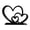 Black, variant on Yihuala 3D Printed Heart Figurine Heart Sculpture Statue Modern Farmhouses Home Decors Romantics for Valentines Day