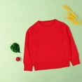 thumbnail image 2 of Mercatoo Toddler Kids Girl Boys Outfit Solid Color Pullover Knit Sweater Boys Girls Cotton Long Sleeve Pullover Clothes Set, 2 of 8