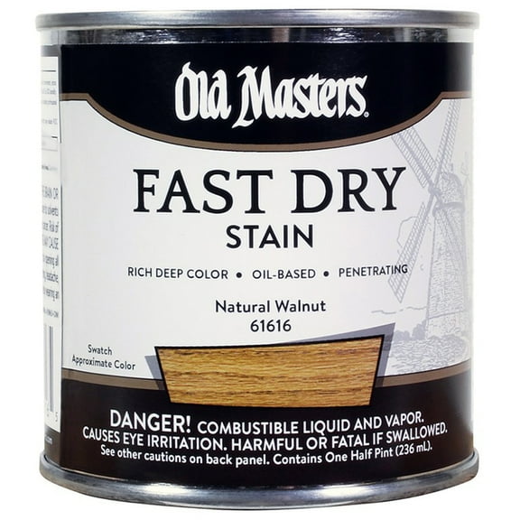 20-Pack of 1/2Pt Old Masters 61616 Natural Walnut Fast Dry Stain Oil-Based Wood Stain