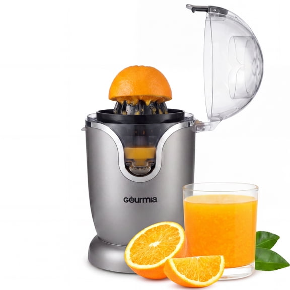 Gourmia Automatic Electric Citrus Juicer, Hands-Free, One-Touch, Universal Cone