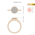 thumbnail image 4 of ANGARA Natural Composite Diamond Halo Ring with Milgrain in 14K Rose Gold for Women (Size-3.3mm| Color-K| Clarity-I3) | April Birthstone, Anniversary, Jewelry Gift for Women | Natural Diamond Ring, 4 of 8