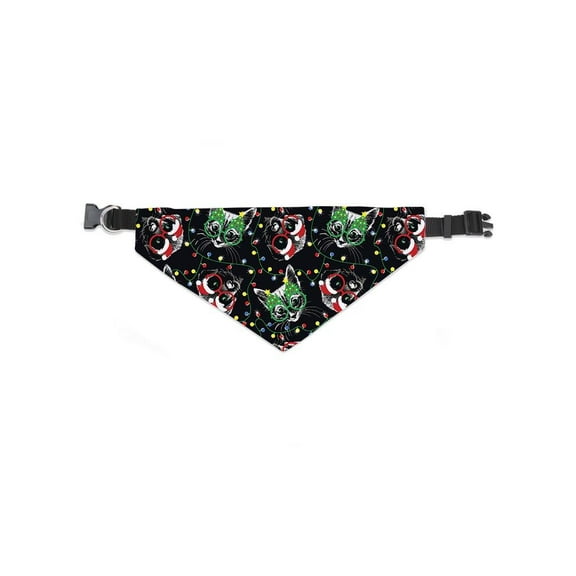 Cats Dogs Christmas Lights Bandana  -Image by Shutterstock,  Small