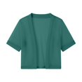 thumbnail image 2 of Sheer Cardigan for Women Short Sleeve Open Front Lightweight Mesh Bolero Shrug Cropped Cardigans Coverup Summer Tops, 2 of 5