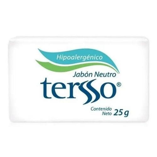 Caja con 240 piezas De 25g Tersso Jabón Neutro Hotelero