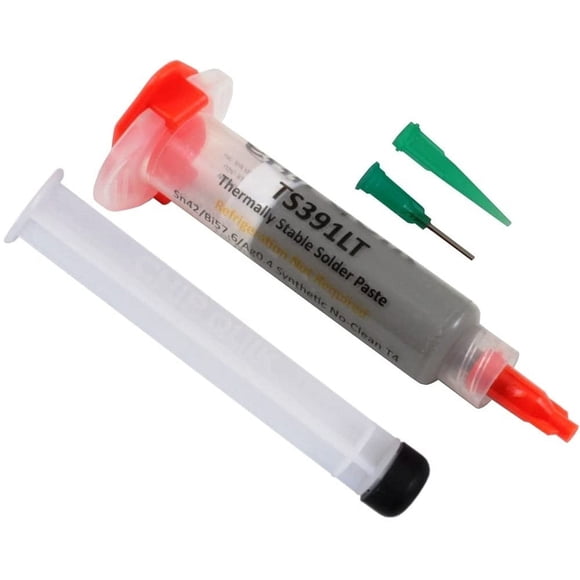 Chip Quik Pâte à Souder Thermiquement Stable TS391LT Sans Nettoyage Sn42/Bi57.6/Ag0.4 T4 (Seringue de 15g)