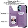 thumbnail image 3 of Dteck Case for iPhone 12 Pro Max 6.7-inch,Magnetic Butterfly Patterned Flip PU Leather Kicksatnd Card Holder Wallet Rubber Shockproof Case Back Phone Cover,Purple, 3 of 9