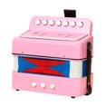 thumbnail image 3 of HILABEE 7 Key Kids Accordion 7 Key Button Learning Tool Musical Toy Instrument Mini Accordion Music Toy for Home Present Outdoor Play Pink, 3 of 9