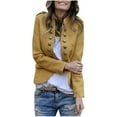 thumbnail image 1 of Chaquetas para mujer Otoño Invierno Lana Botón Blazer Moda Manga larga Damas Traje Abrigos Xemadio HMFJ304-3, 1 of 5