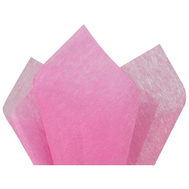 Pack Of 100, Solid Hot Pink Non-Woven Fiber Tissue Sheets 20" x 26
