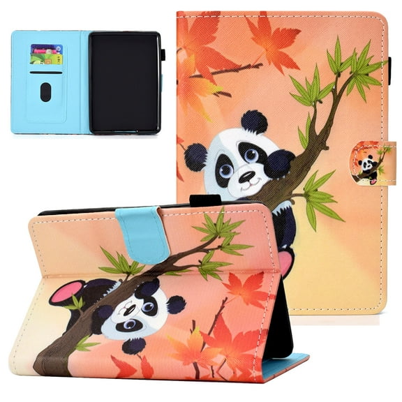 Kindle Paperwhite 1 2 3 Case (Not for Paperwhite 10th Gen 2018), Allytech Slim Lightweight Stand Folio Magntic Closure Auto Sleep Wake Shockproof Case Cover for Amazon Kindle Paperwhite,Panda Leaf